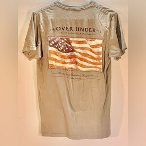 OVER UNDER SIZE SMALL UNISEX-LIGHT GRAY T-SHIRT